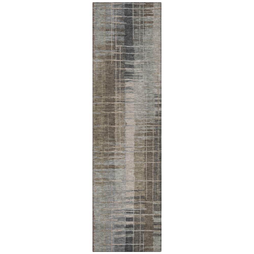 Machine Washable Indoor/Outdoor Chantille ACN2261 Brown 2'3" x 7'6" Runner Rug. Picture 1