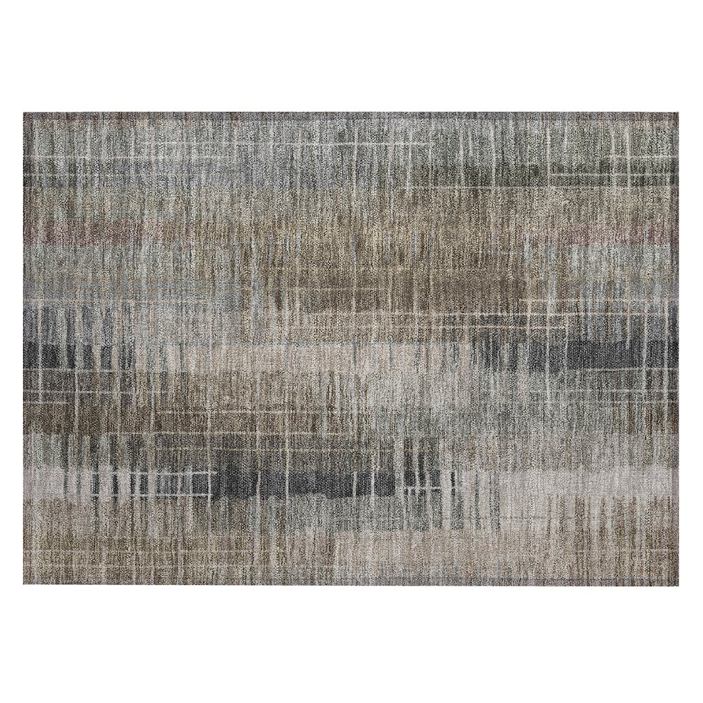 Machine Washable Indoor/Outdoor Chantille ACN2261 Brown 1'8" x 2'6" Rug. Picture 1