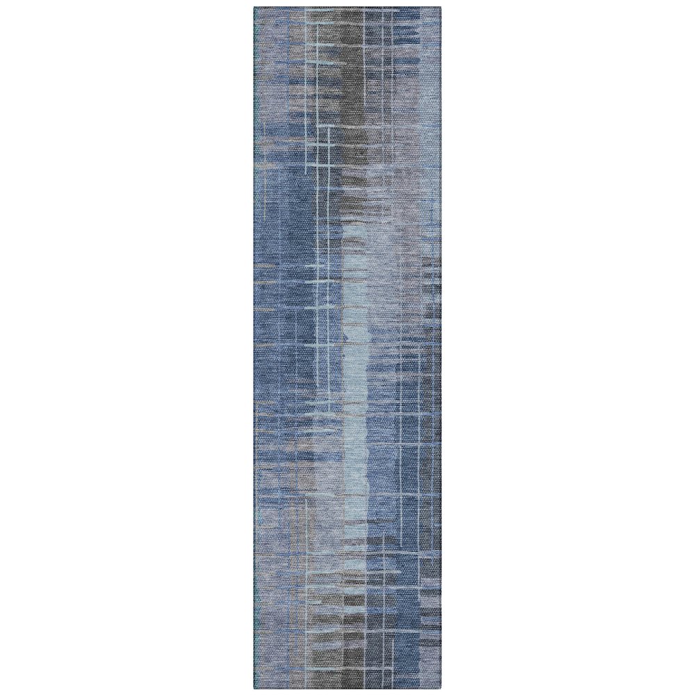 Machine Washable Indoor/Outdoor Chantille ACN2261 Blue 2'3" x 7'6" Runner Rug. Picture 1