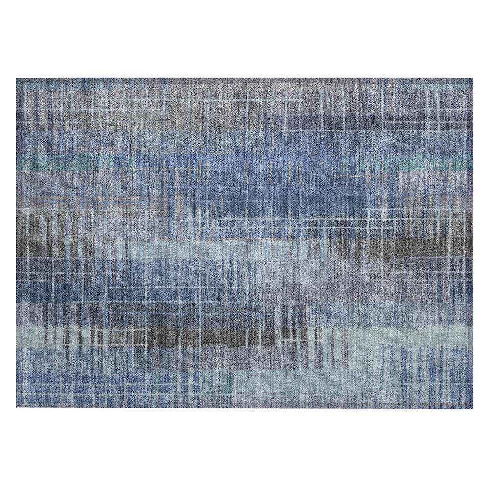 Machine Washable Indoor/Outdoor Chantille ACN2261 Blue 1'8" x 2'6" Rug. Picture 1