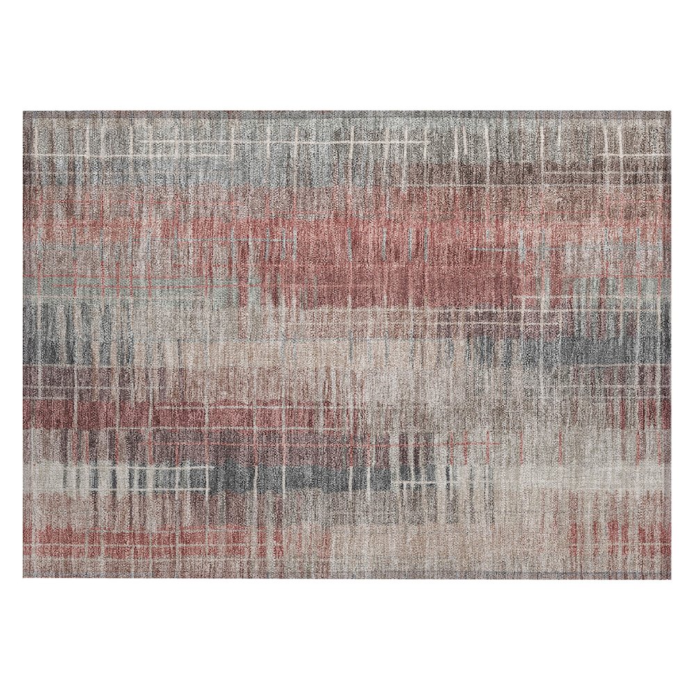 Machine Washable Indoor/Outdoor Chantille ACN2261 Orange 1'8" x 2'6" Rug. Picture 1