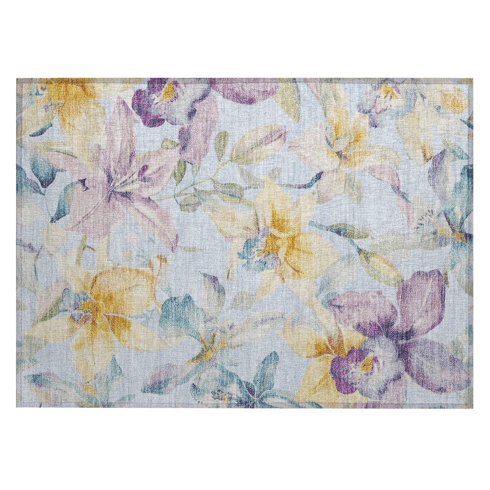 Machine Washable Indoor/Outdoor Chantille ACN2262 Blue 1'8" x 2'6" Rug. Picture 1