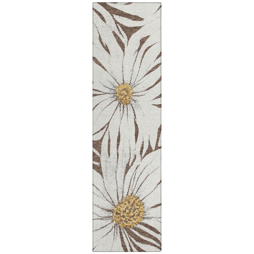 Machine Washable Indoor/Outdoor Chantille ACN2263 Brown 2'3" x 7'6" Runner Rug. Picture 1
