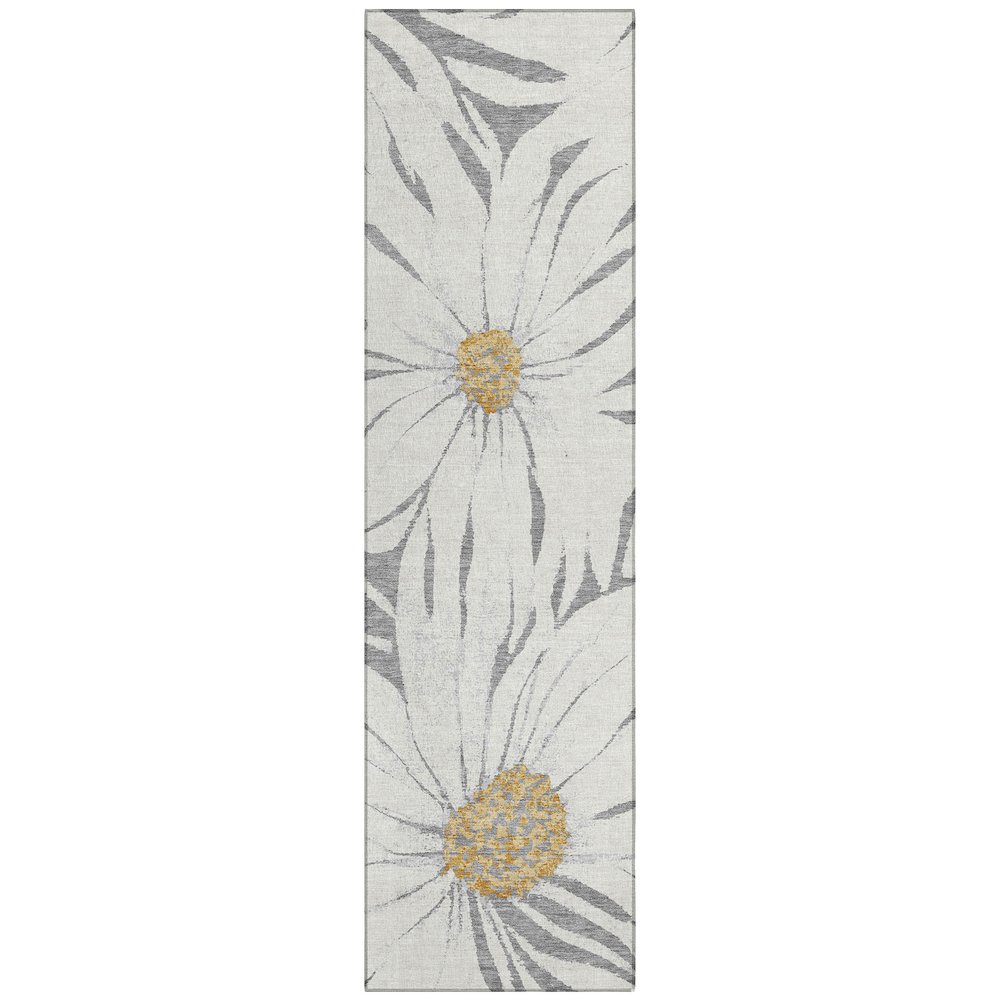 Machine Washable Indoor/Outdoor Chantille ACN2263 Gray 2'3" x 7'6" Runner Rug. Picture 1