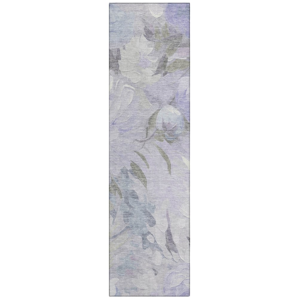 Machine Washable Indoor/Outdoor Chantille ACN2264 Purple 2'3" x 7'6" Runner Rug. Picture 1