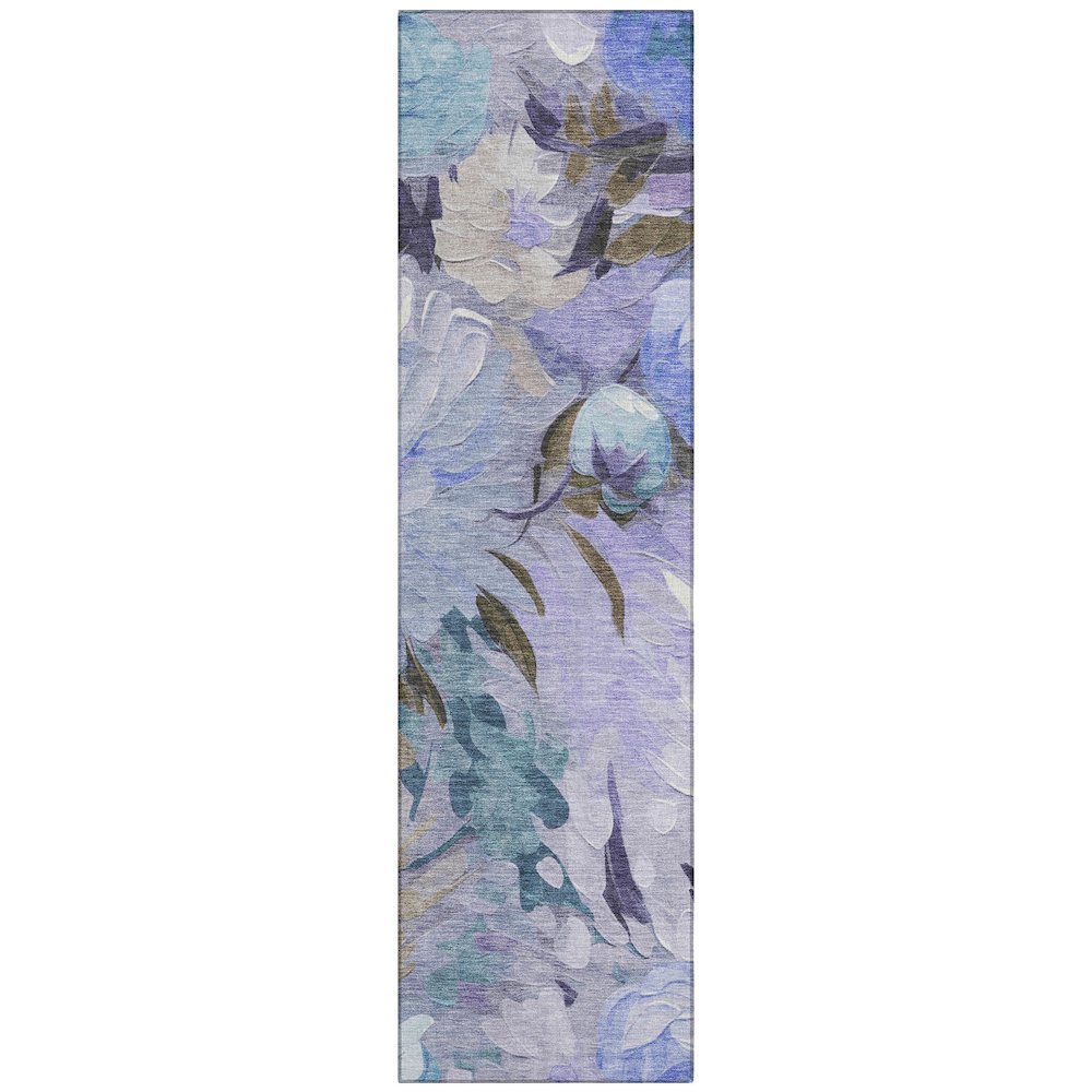 Machine Washable Indoor/Outdoor Chantille ACN2264 Purple 2'3" x 7'6" Runner Rug. Picture 1