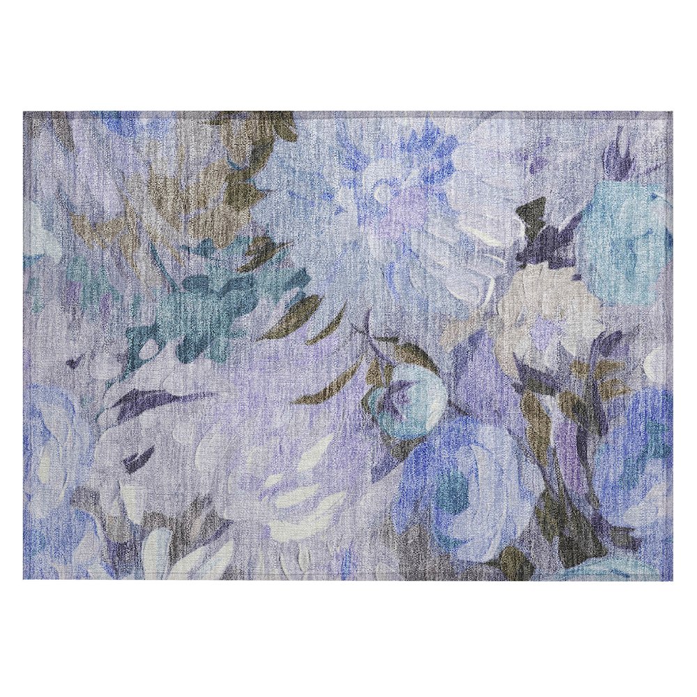 Machine Washable Indoor/Outdoor Chantille ACN2264 Purple 1'8" x 2'6" Rug. Picture 1