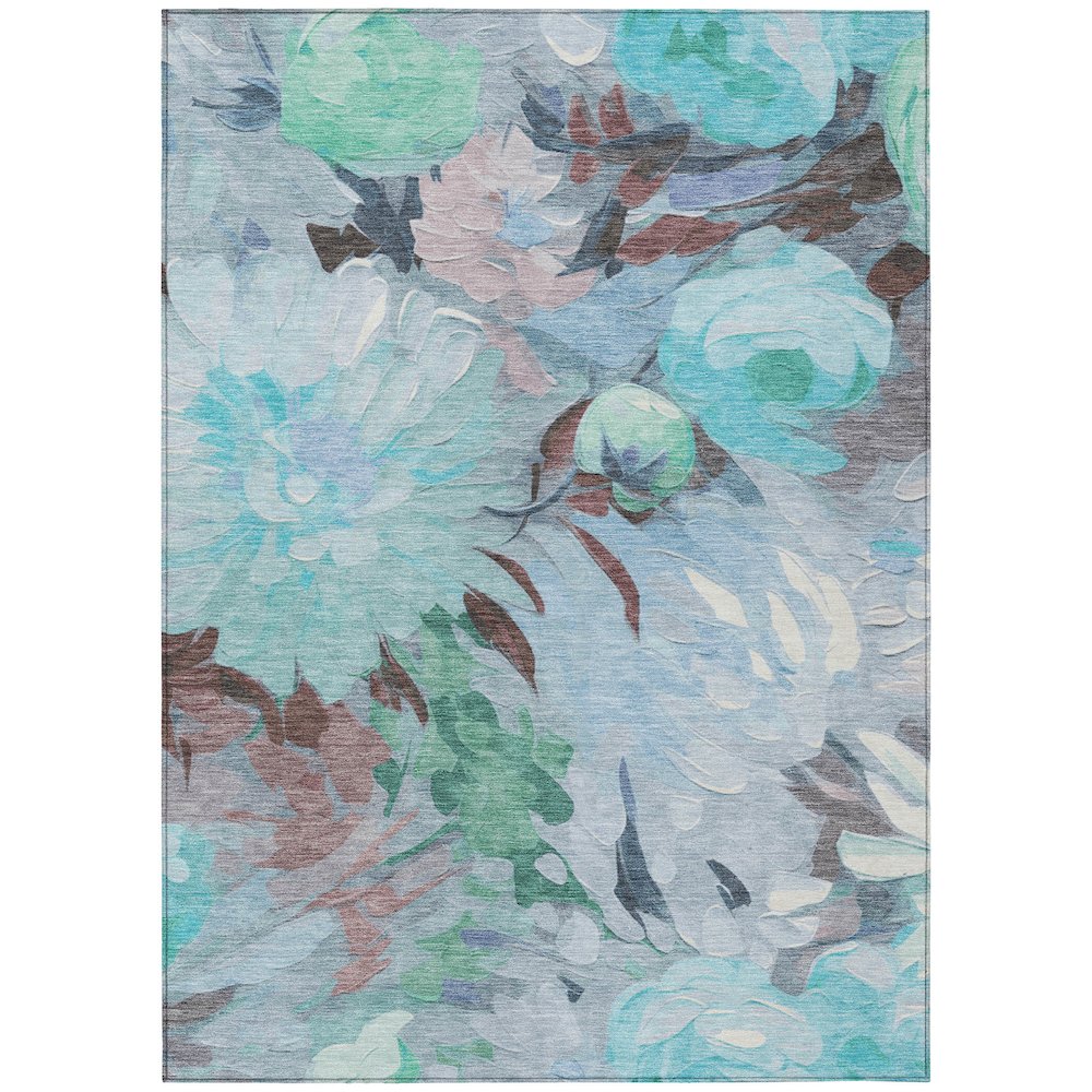 Machine Washable Indoor/Outdoor Chantille ACN2264 Blue 2'6" x 3'10" Rug. Picture 1
