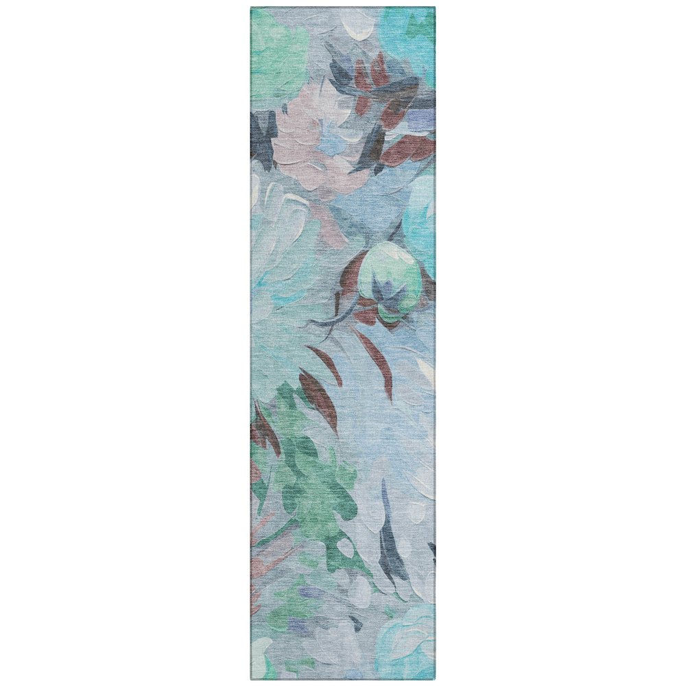 Machine Washable Indoor/Outdoor Chantille ACN2264 Blue 2'3" x 7'6" Runner Rug. Picture 1