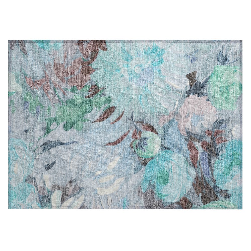 Machine Washable Indoor/Outdoor Chantille ACN2264 Blue 1'8" x 2'6" Rug. Picture 1