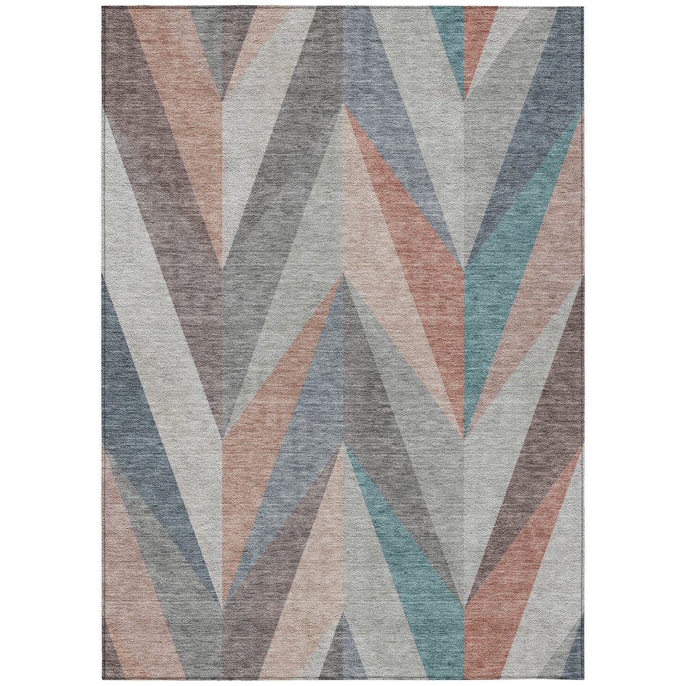 Machine Washable Indoor/Outdoor Chantille ACN2265 Orange 2'6" x 3'10" Rug. Picture 1