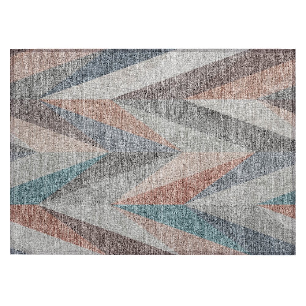 Machine Washable Indoor/Outdoor Chantille ACN2265 Orange 1'8" x 2'6" Rug. Picture 1