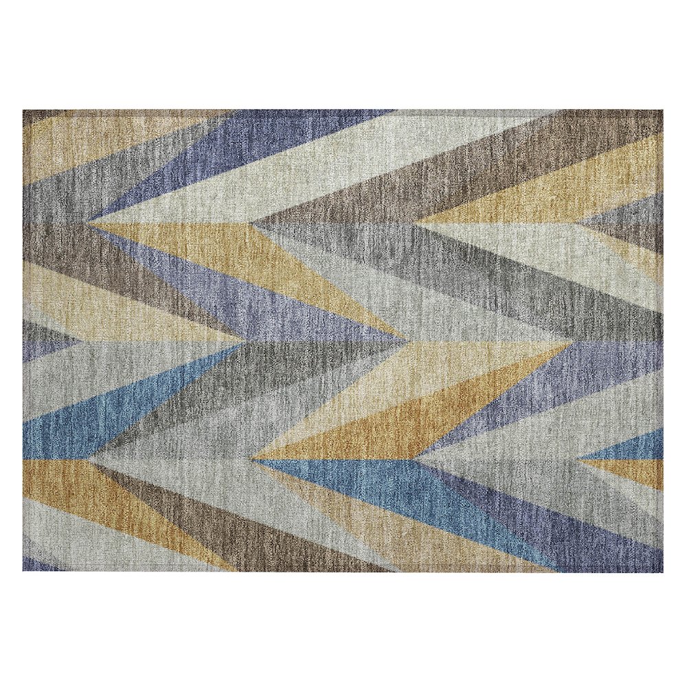 Machine Washable Indoor/Outdoor Chantille ACN2265 Gold 1'8" x 2'6" Rug. Picture 1