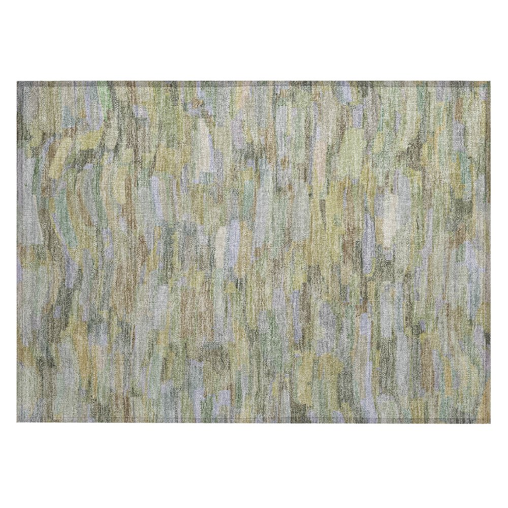 Machine Washable Indoor/Outdoor Chantille ACN2266 Green 1'8" x 2'6" Rug. Picture 1