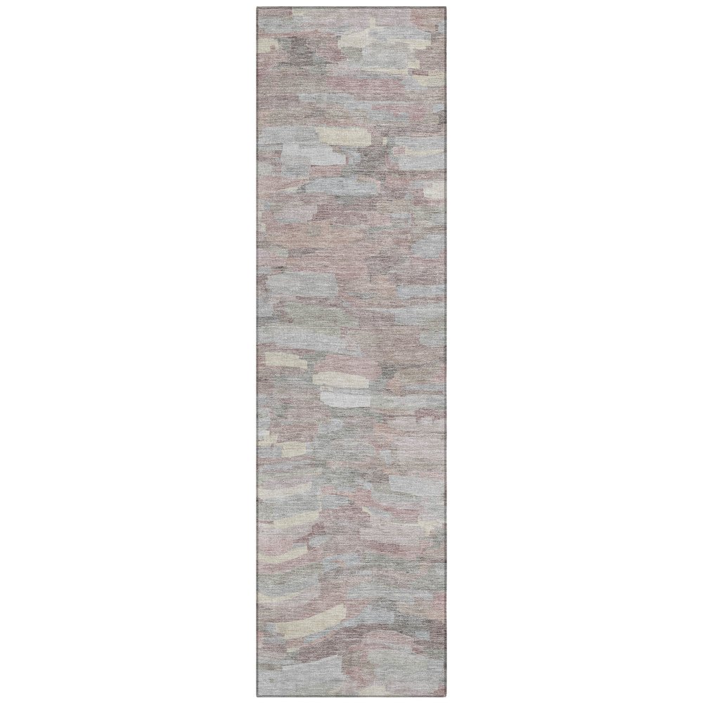 Machine Washable Indoor/Outdoor Chantille ACN2266 Pink 2'3" x 7'6" Runner Rug. Picture 1
