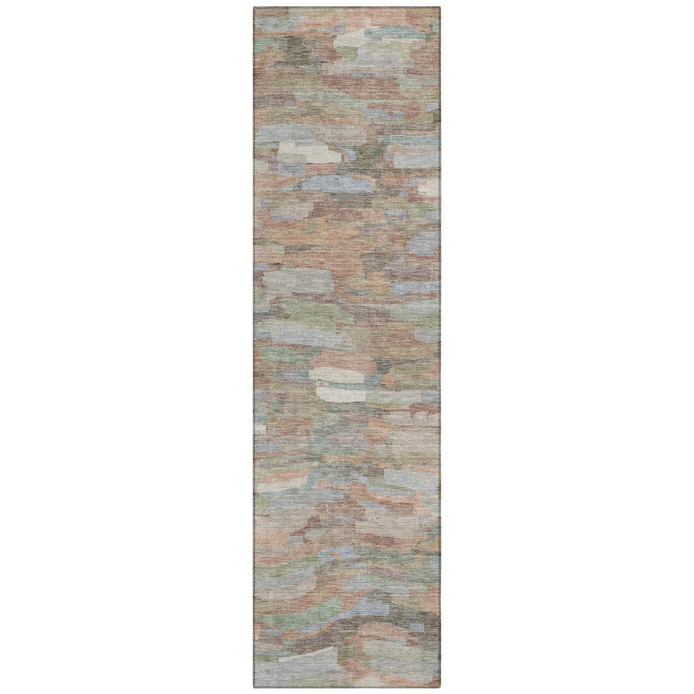 Machine Washable Indoor/Outdoor Chantille ACN2266 Orange 2'3" x 7'6" Runner Rug. Picture 1