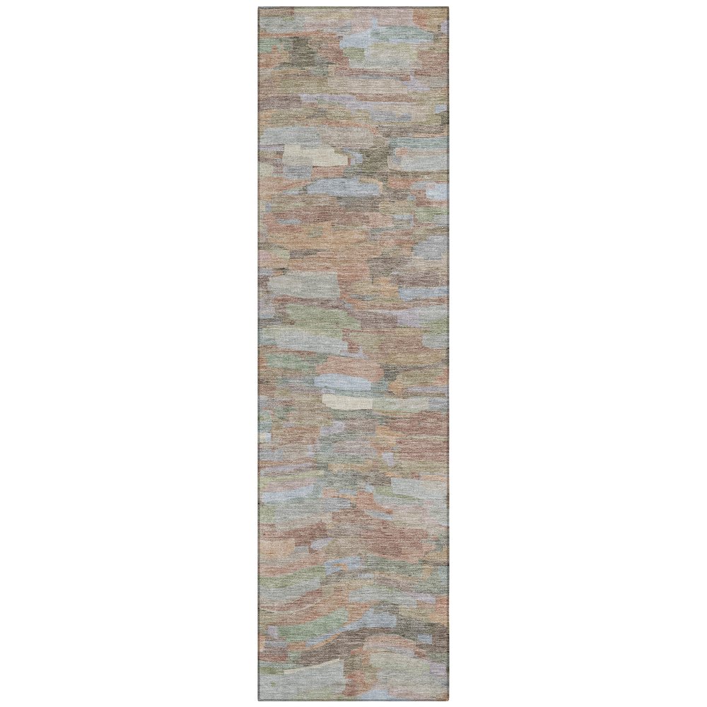 Machine Washable Indoor/Outdoor Chantille ACN2266 Brown 2'3" x 7'6" Runner Rug. Picture 1