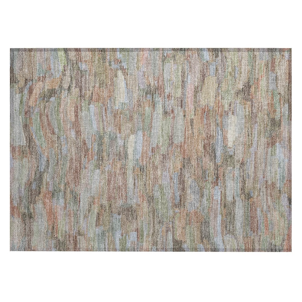 Machine Washable Indoor/Outdoor Chantille ACN2266 Brown 1'8" x 2'6" Rug. Picture 1