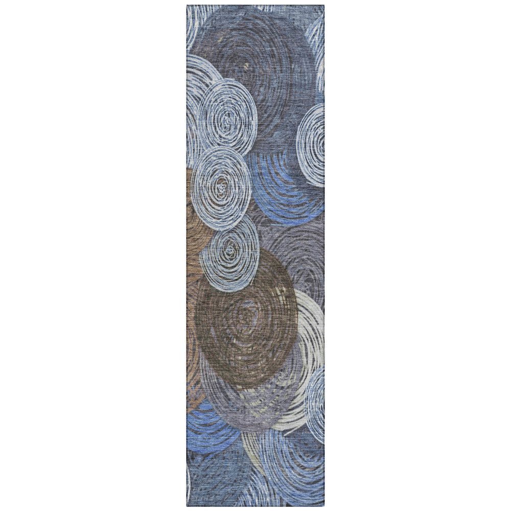 Machine Washable Indoor/Outdoor Chantille ACN2267 Blue 2'3" x 7'6" Runner Rug. Picture 1
