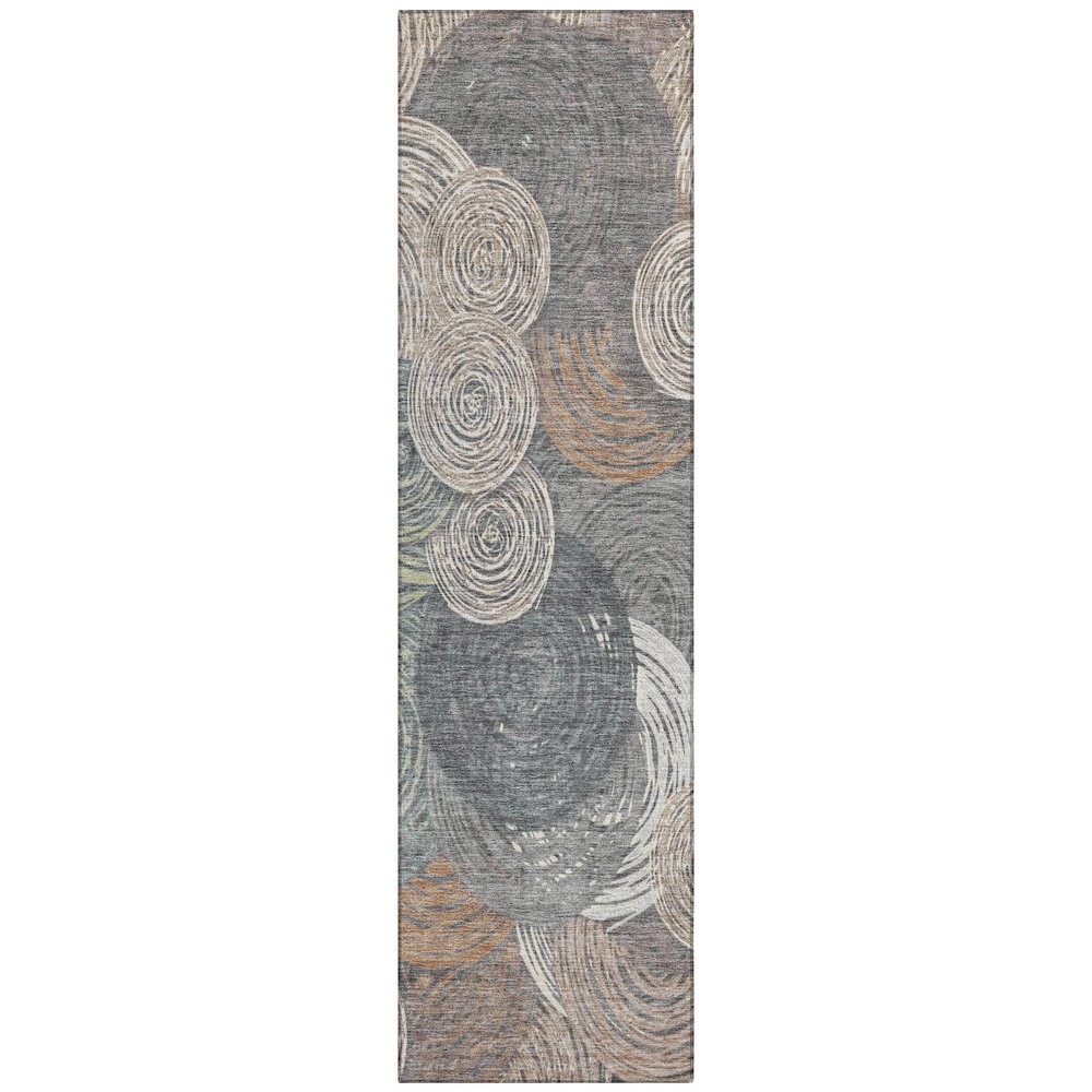 Machine Washable Indoor/Outdoor Chantille ACN2267 Brown 2'3" x 7'6" Runner Rug. Picture 1