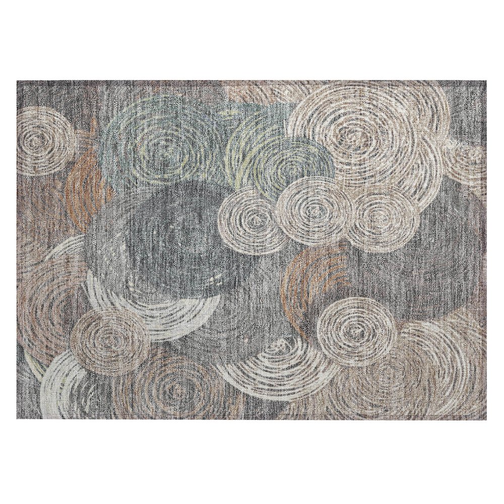 Machine Washable Indoor/Outdoor Chantille ACN2267 Brown 1'8" x 2'6" Rug. Picture 1