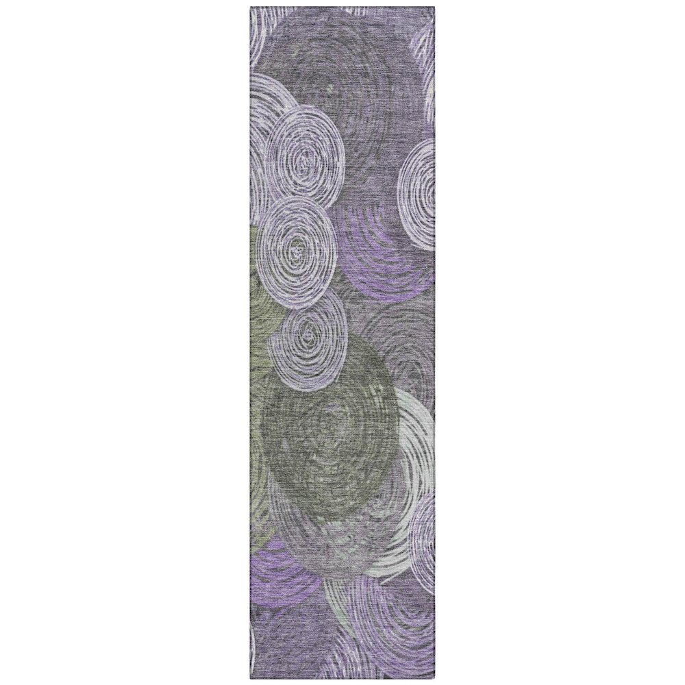 Machine Washable Indoor/Outdoor Chantille ACN2267 Purple 2'3" x 7'6" Runner Rug. Picture 1