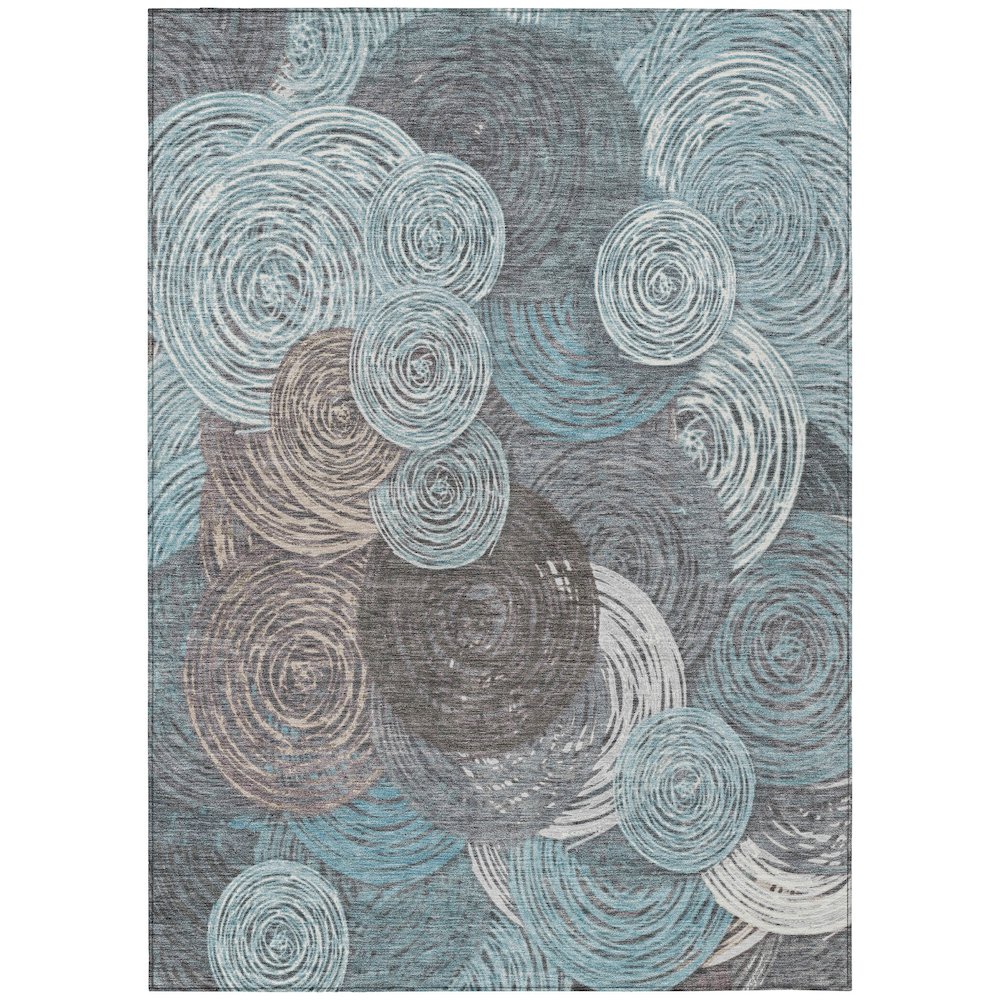 Machine Washable Indoor/Outdoor Chantille ACN2267 Teal 2'6" x 3'10" Rug. Picture 1