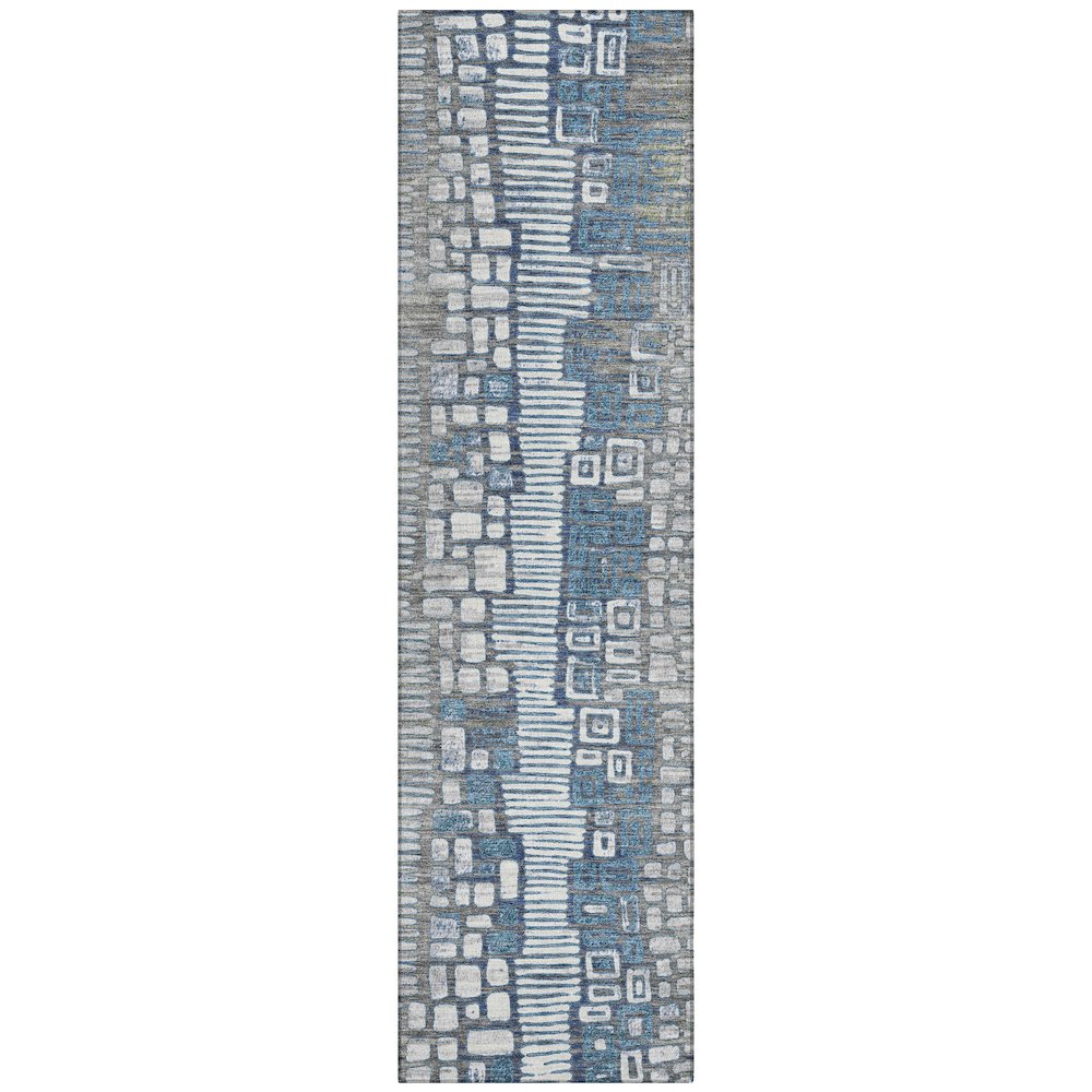 Machine Washable Indoor/Outdoor Chantille ACN2268 Green 2'3" x 7'6" Runner Rug. Picture 1