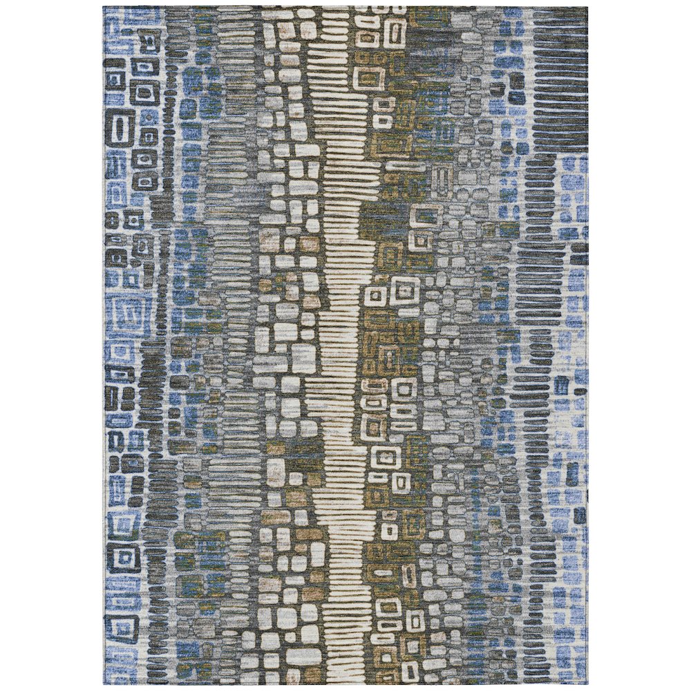 Machine Washable Indoor/Outdoor Chantille ACN2268 Blue 2'6" x 3'10" Rug. Picture 1