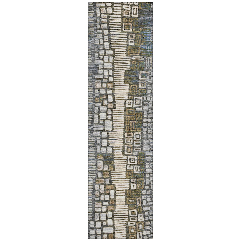 Machine Washable Indoor/Outdoor Chantille ACN2268 Blue 2'3" x 7'6" Runner Rug. Picture 1