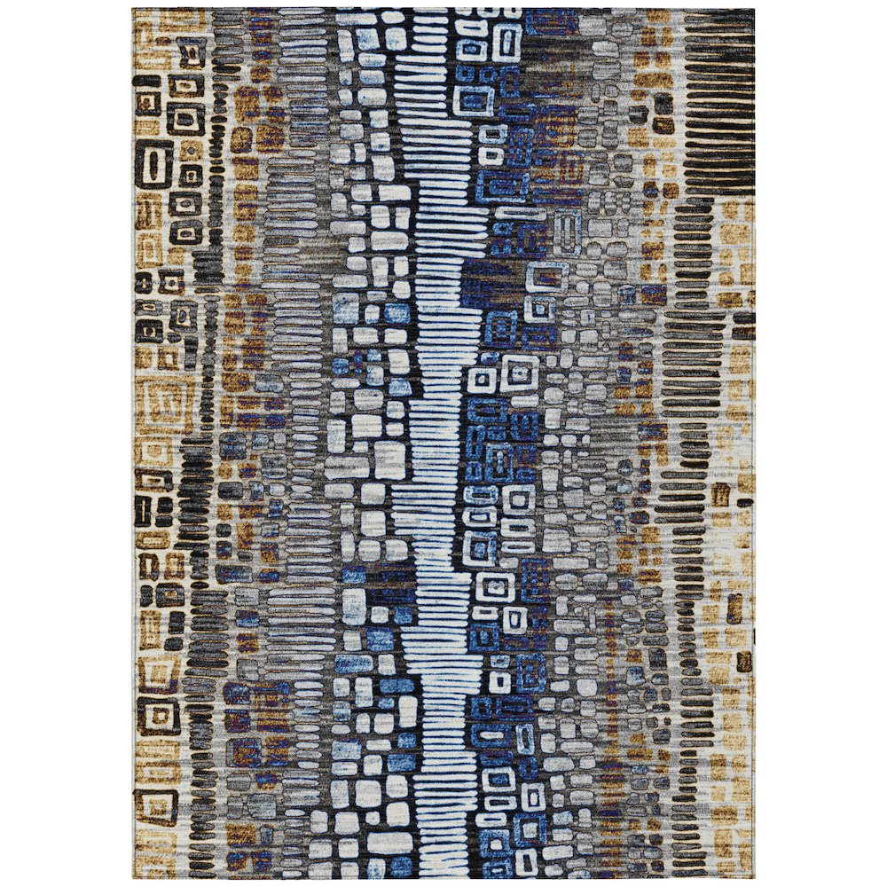 Machine Washable Indoor/Outdoor Chantille ACN2268 Gray 2'6" x 3'10" Rug. Picture 1