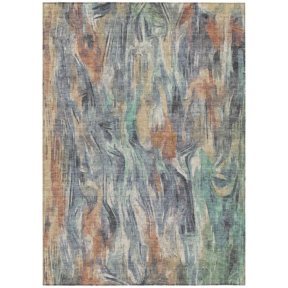 Machine Washable Indoor/Outdoor Chantille ACN2269 Orange 2'6" x 3'10" Rug. Picture 1