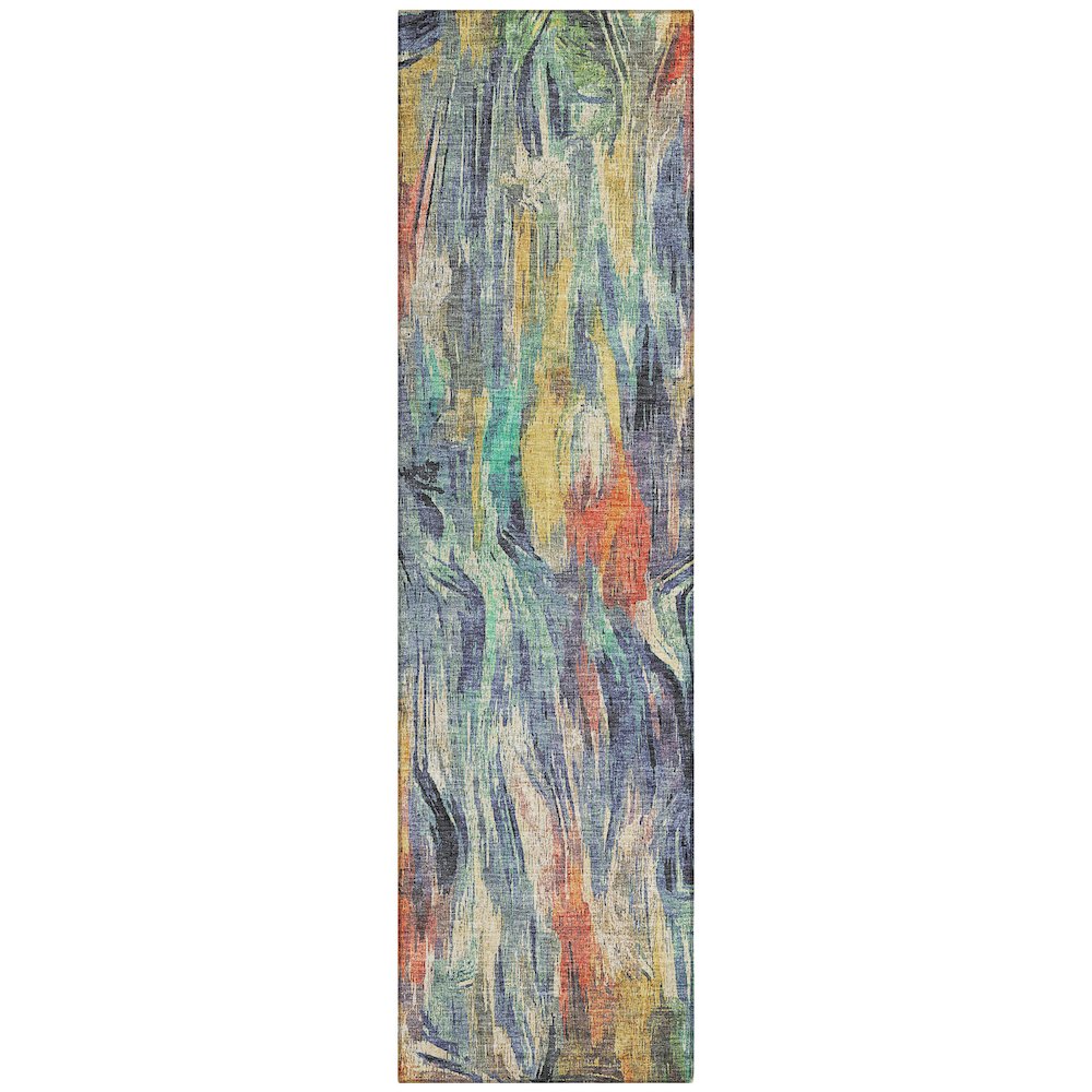 Machine Washable Indoor/Outdoor Chantille ACN2269 Blue 2'3" x 7'6" Runner Rug. Picture 1