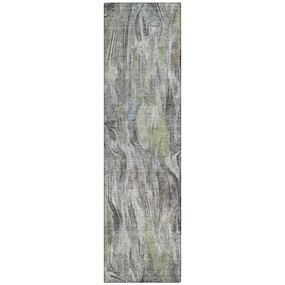 Machine Washable Indoor/Outdoor Chantille ACN2269 Green 2'3" x 7'6" Runner Rug. Picture 1