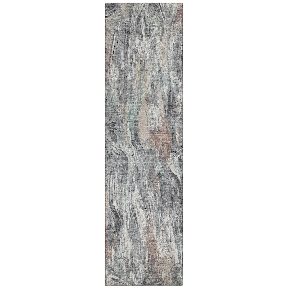 Machine Washable Indoor/Outdoor Chantille ACN2269 Gray 2'3" x 7'6" Runner Rug. Picture 1