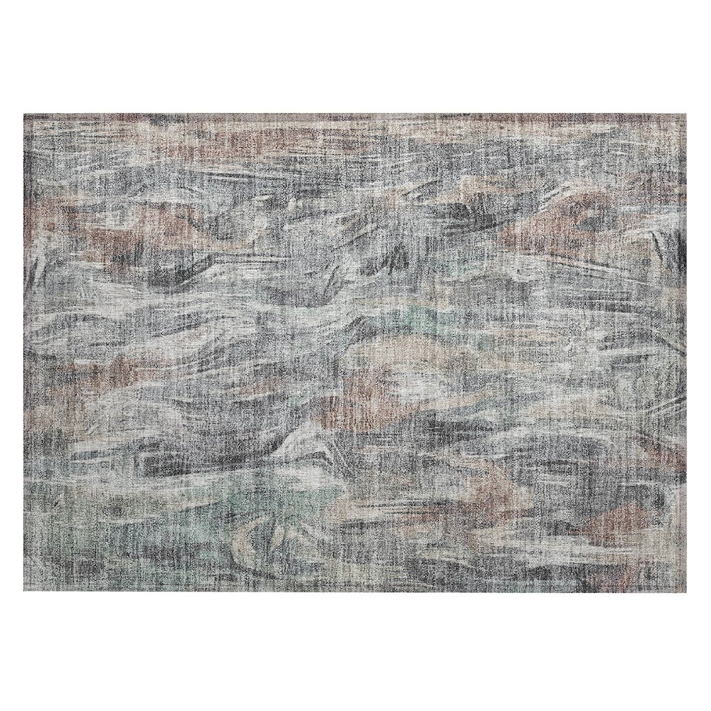Machine Washable Indoor/Outdoor Chantille ACN2269 Gray 1'8" x 2'6" Rug. Picture 1