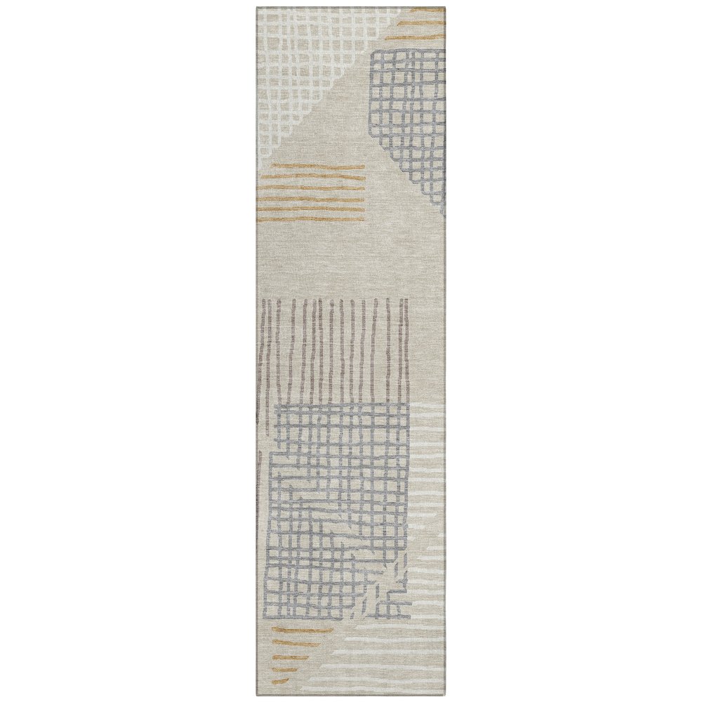 Machine Washable Indoor/Outdoor Chantille ACN2270 Brown 2'3" x 7'6" Runner Rug. Picture 1