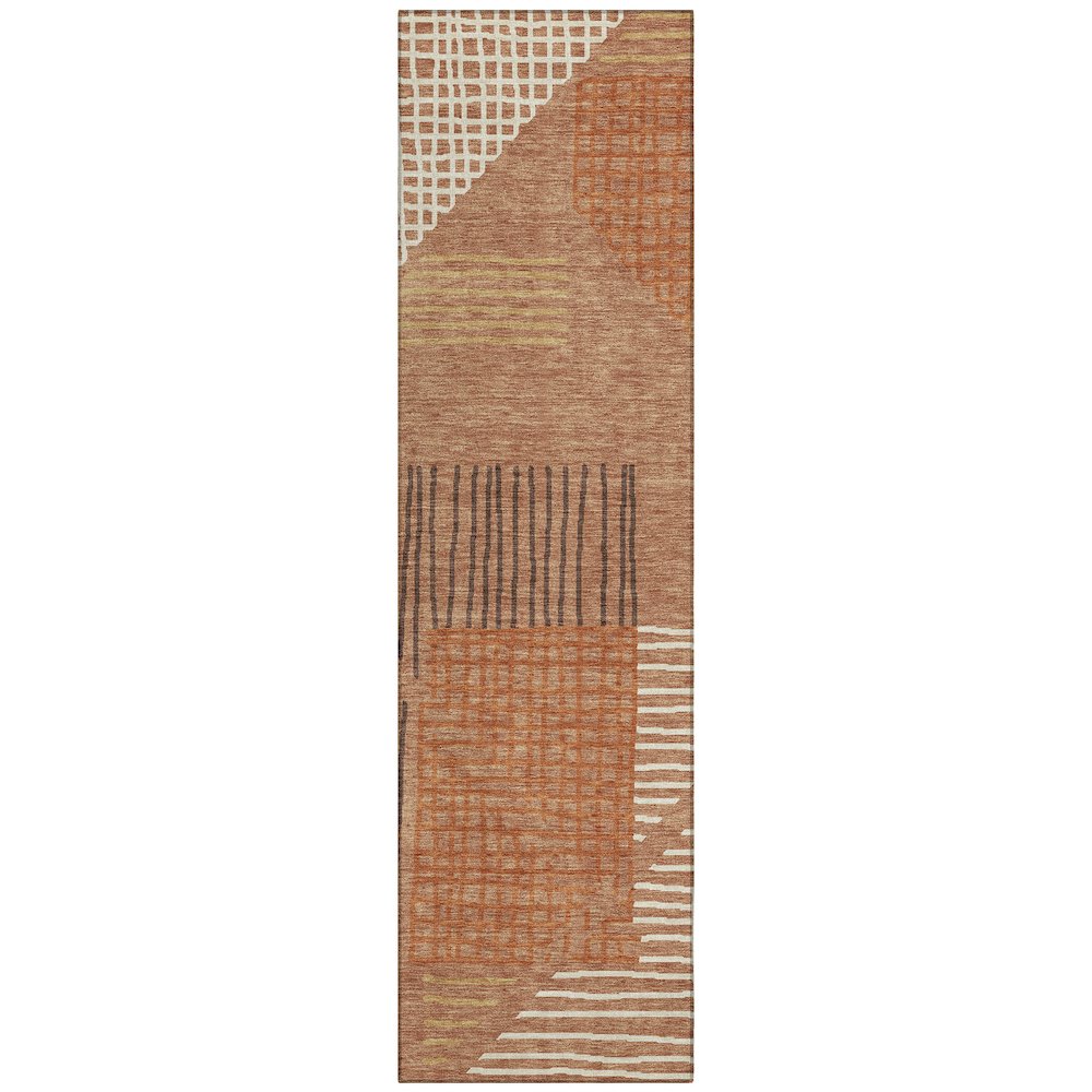 Machine Washable Indoor/Outdoor Chantille ACN2270 Orange 2'3" x 7'6" Runner Rug. Picture 1