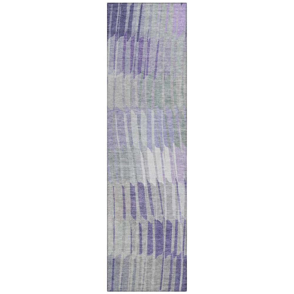 Machine Washable Indoor/Outdoor Chantille ACN2271 Purple 2'3" x 7'6" Runner Rug. Picture 1