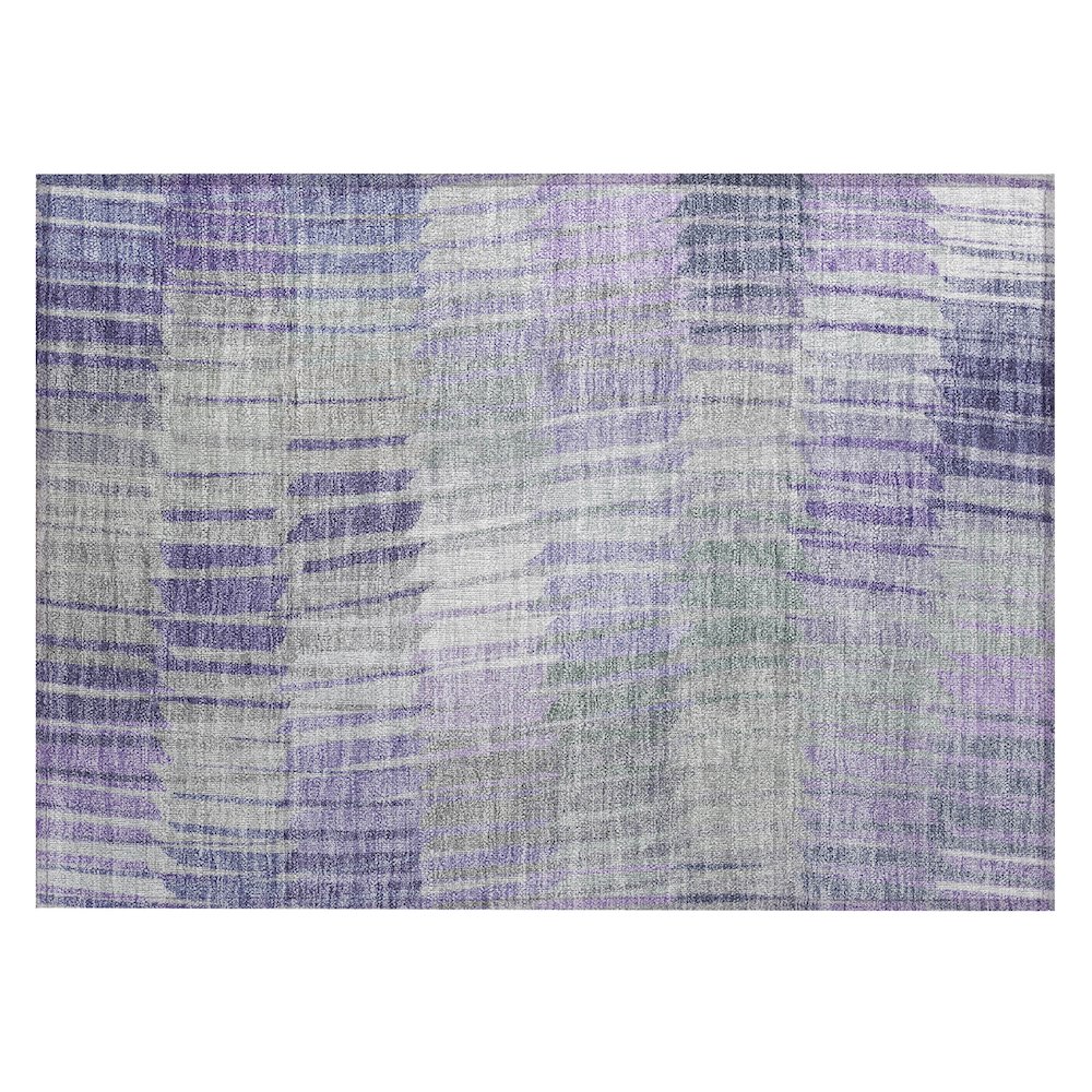 Machine Washable Indoor/Outdoor Chantille ACN2271 Purple 1'8" x 2'6" Rug. Picture 1