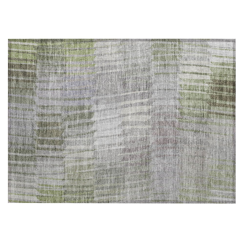Machine Washable Indoor/Outdoor Chantille ACN2271 Green 1'8" x 2'6" Rug. Picture 1