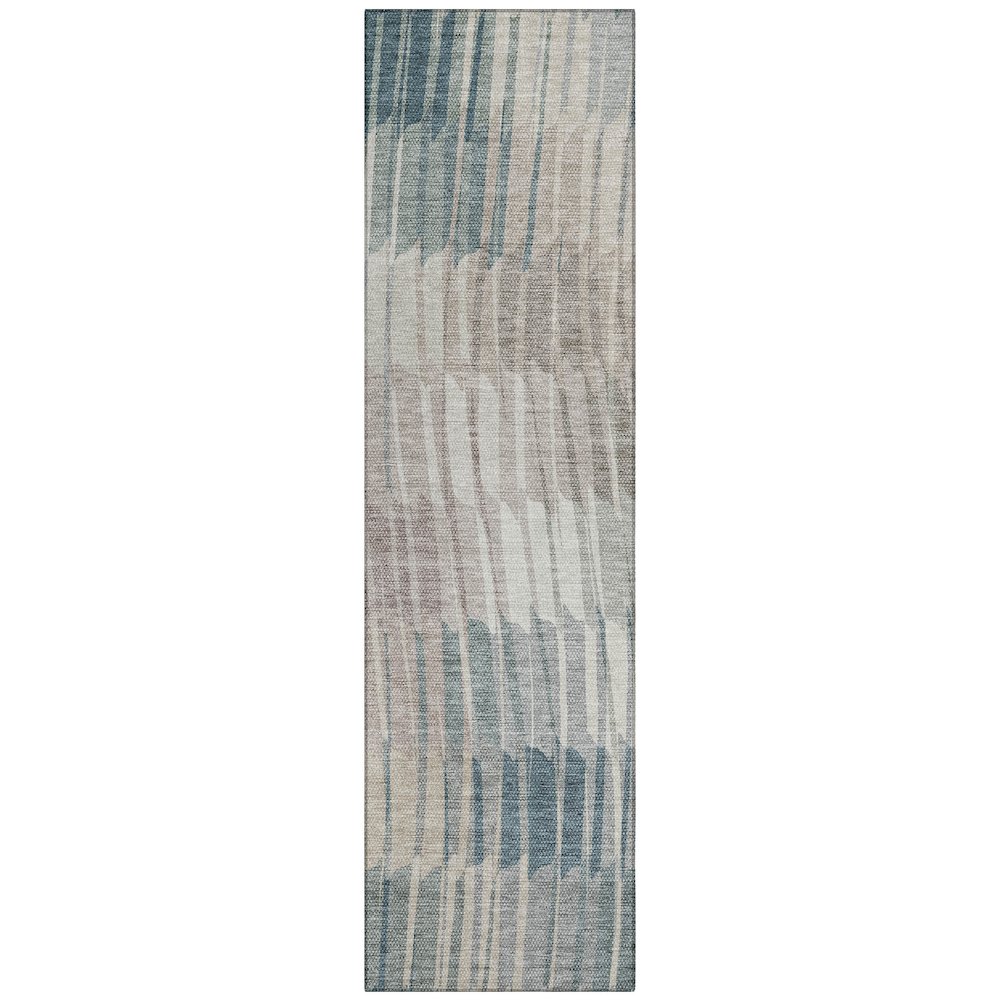 Machine Washable Indoor/Outdoor Chantille ACN2271 Green 2'3" x 7'6" Runner Rug. Picture 1