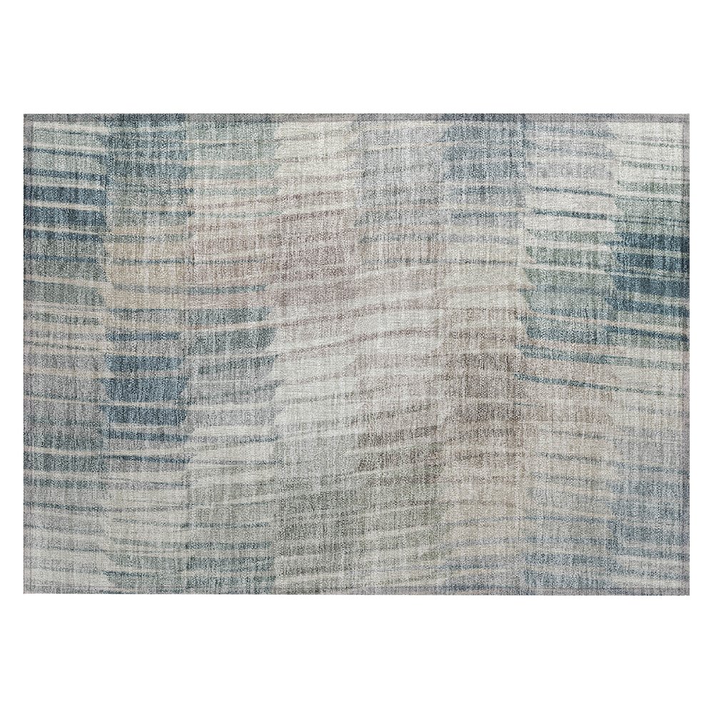 Machine Washable Indoor/Outdoor Chantille ACN2271 Green 1'8" x 2'6" Rug. Picture 1