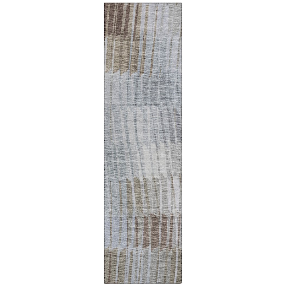 Machine Washable Indoor/Outdoor Chantille ACN2271 Brown 2'3" x 7'6" Runner Rug. Picture 1