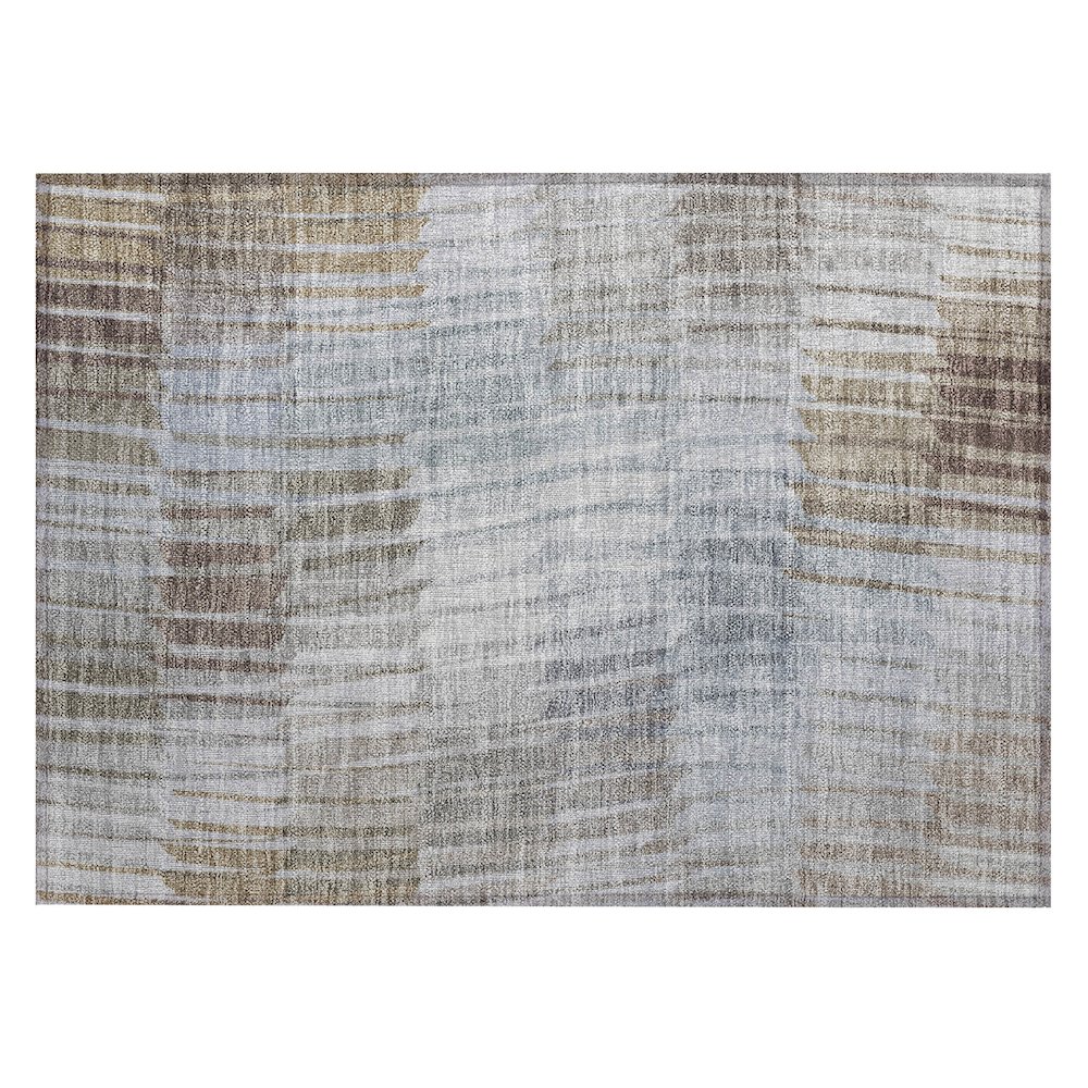 Machine Washable Indoor/Outdoor Chantille ACN2271 Brown 1'8" x 2'6" Rug. Picture 1