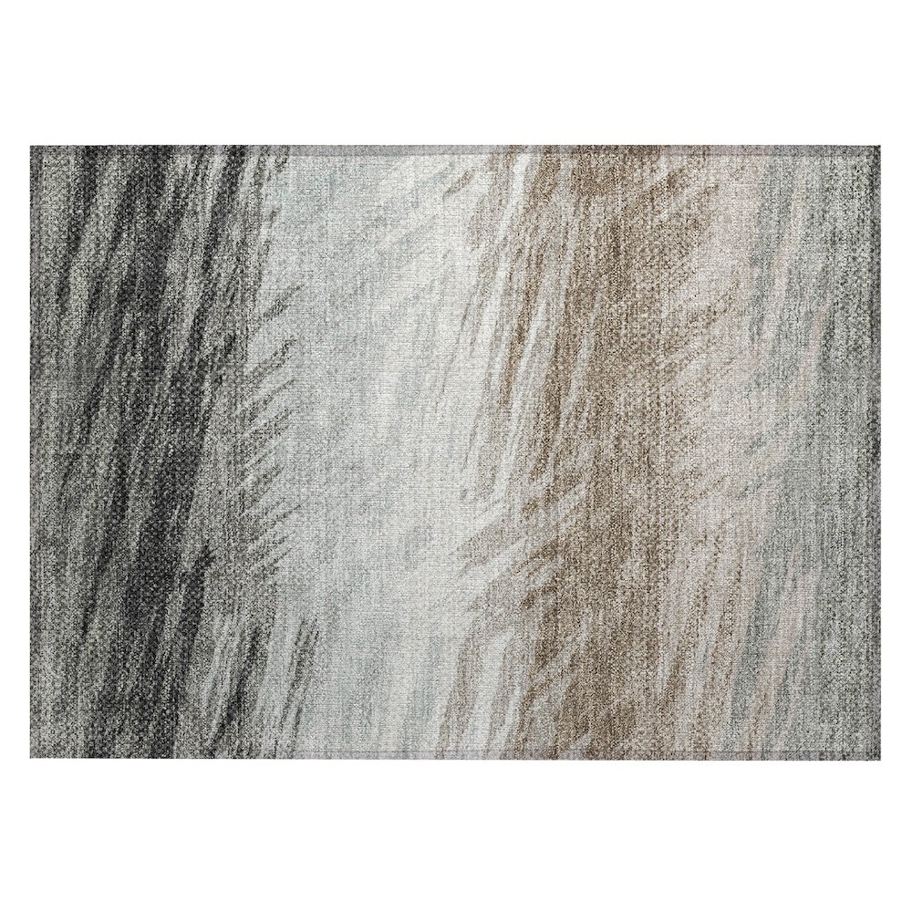 Machine Washable Indoor/Outdoor Chantille ACN2272 Brown 1'8" x 2'6" Rug. Picture 1