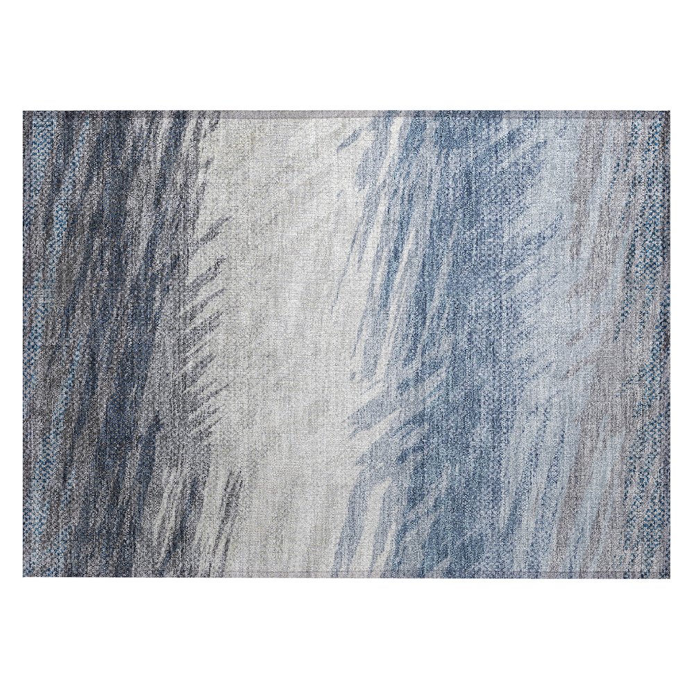 Machine Washable Indoor/Outdoor Chantille ACN2272 Blue 1'8" x 2'6" Rug. Picture 1