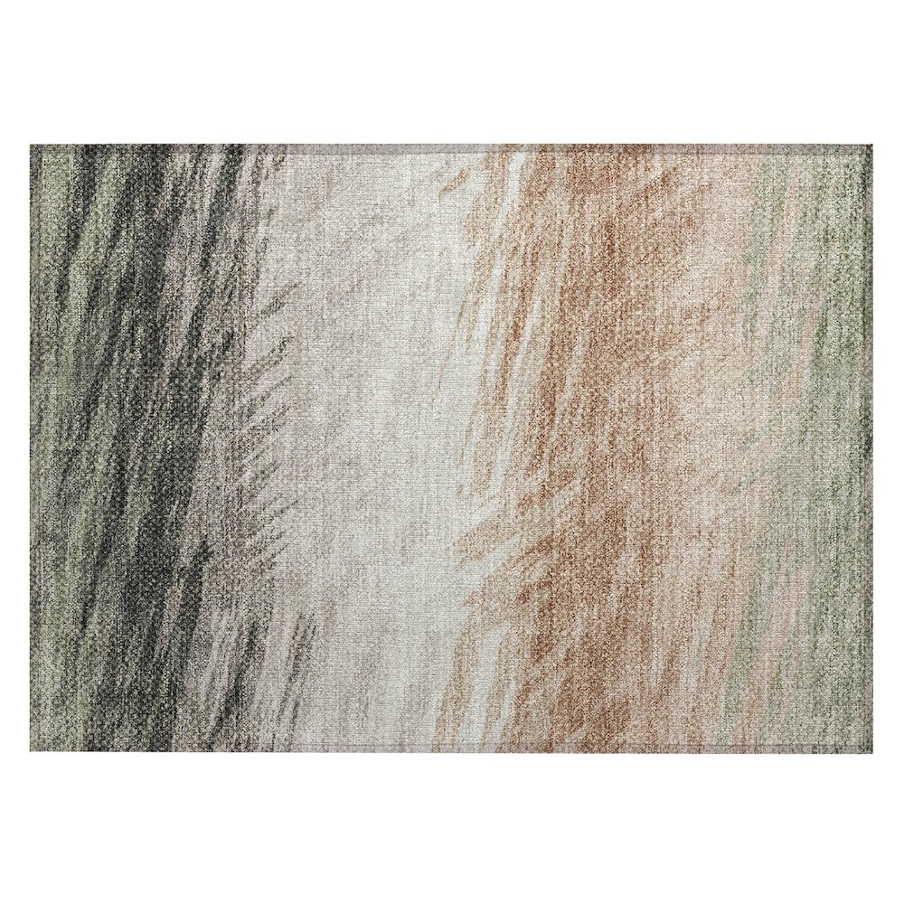 Machine Washable Indoor/Outdoor Chantille ACN2272 Green 1'8" x 2'6" Rug. Picture 1