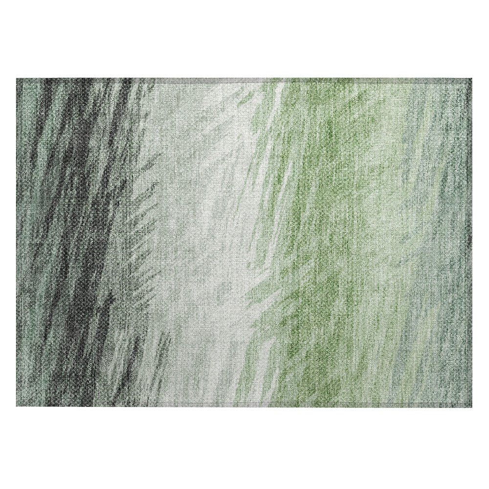 Machine Washable Indoor/Outdoor Chantille ACN2272 Green 1'8" x 2'6" Rug. Picture 1