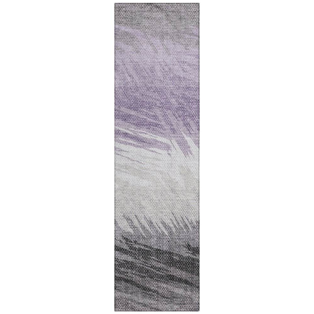 Machine Washable Indoor/Outdoor Chantille ACN2272 Purple 2'3" x 7'6" Runner Rug. Picture 1